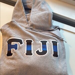 Gray Hoodie with FIJI Logo